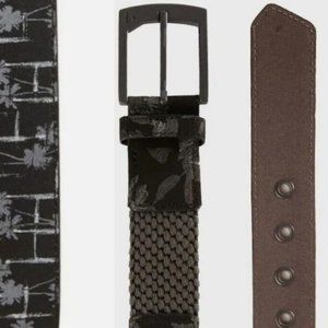 Cuater by Travis Mathew Stretch Golf Belt Mens 38 Old Turner Palm Trees NEW NWT